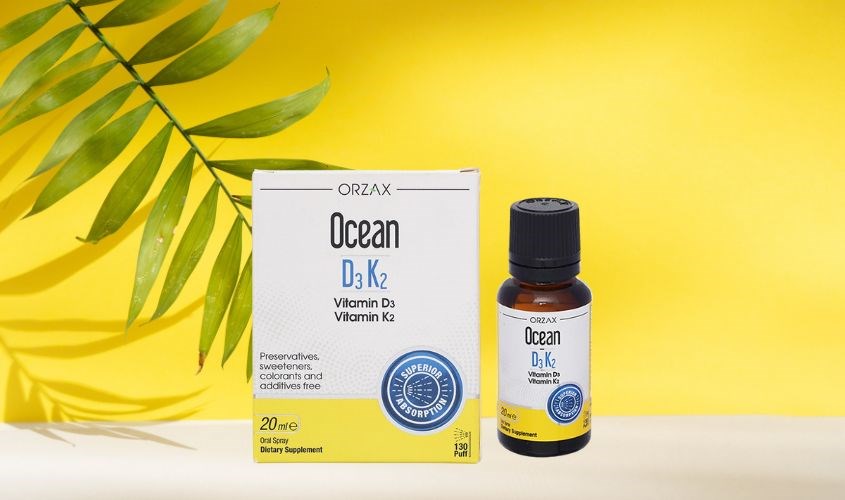 Lọ xịt Orzax Ocean D3K2 hỗ trợ hấp thu canxi 20 ml (từ 0 tháng)