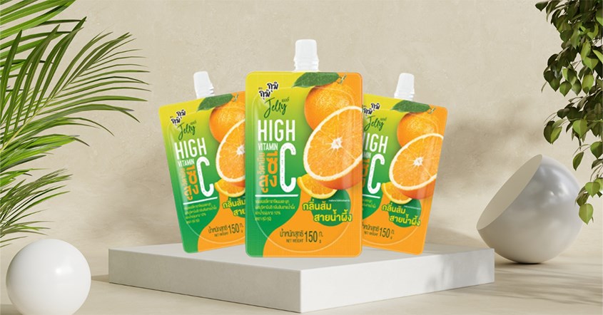 Có thể trộn Omega Vit vào nước ép trái cây Jelly Gumi Gumi vị cam 150g (từ 3 tuổi)