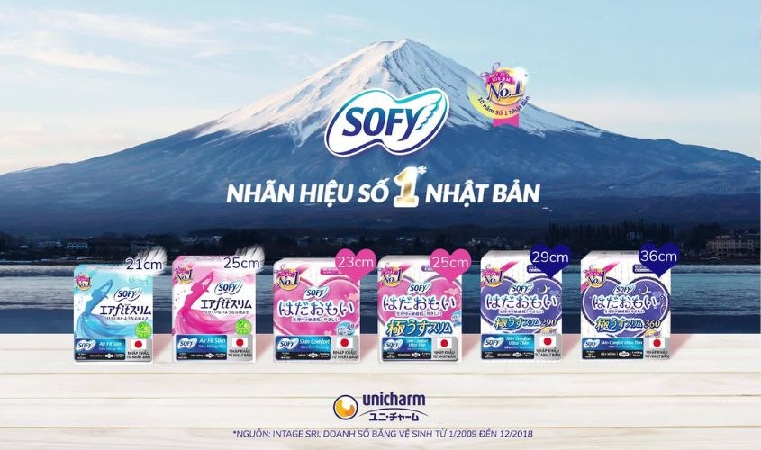 Thương hiệu Sofy đến từ Unicharm Nhật Bản