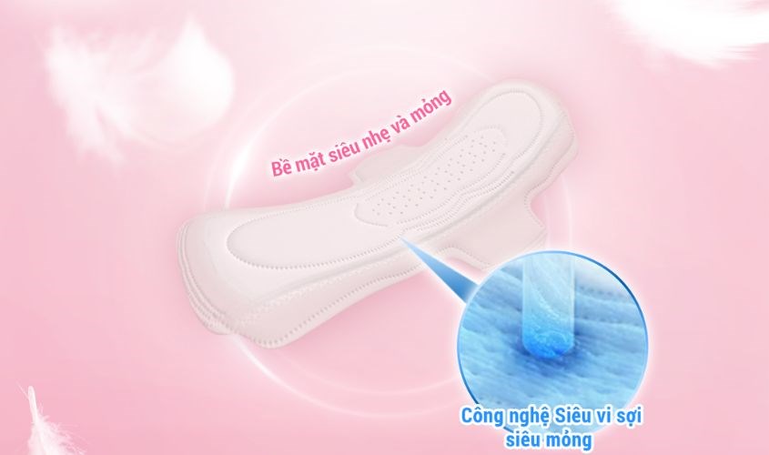 Băng vệ sinh Sofy có bề mặt siêu mỏng