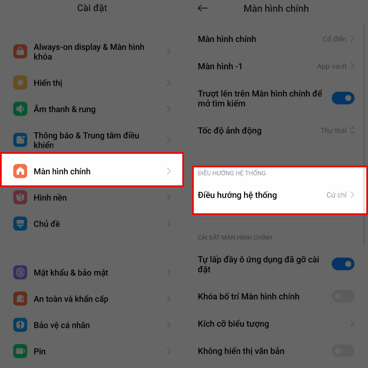 Hướng dẫn cách ẩn thanh điều hướng Xiaomi Hướng dẫn cách ẩn thanh điều hướng Xiaomi