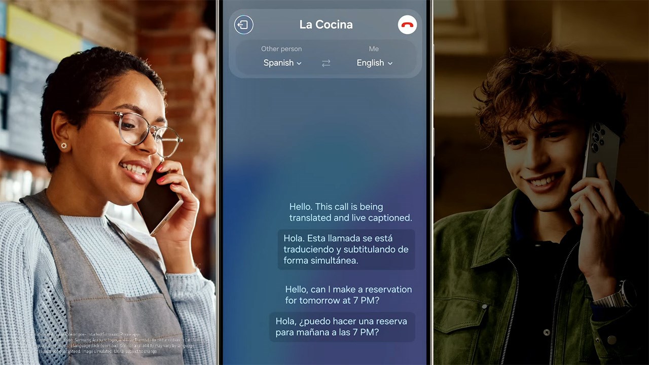 Tính năng Galaxy AI phiên dịch hoạt động theo thời gian thực
