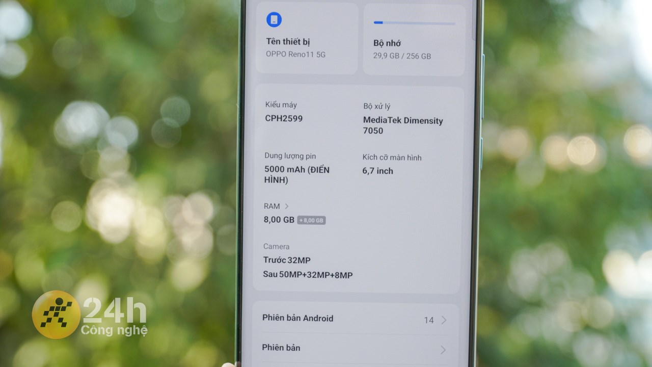 Cấu hình OPPO Reno11 5G rất tốt trong phân khúc tầm trung.