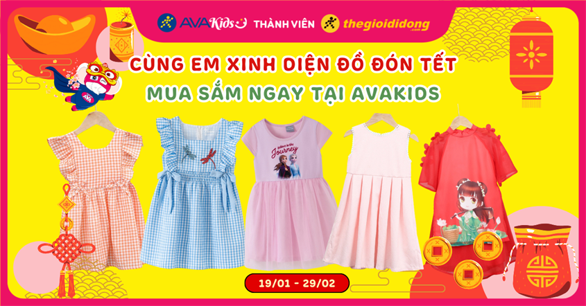(20/1 - 29/2) Em Xinh Diện Đồ Đón Tết - Mua sắm ngay tại AVAKids