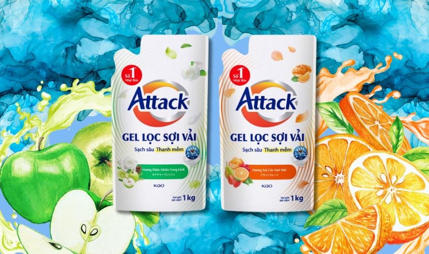 Nhận ngay gel giặt Attack khi mua từ 2 gói tã Merries
