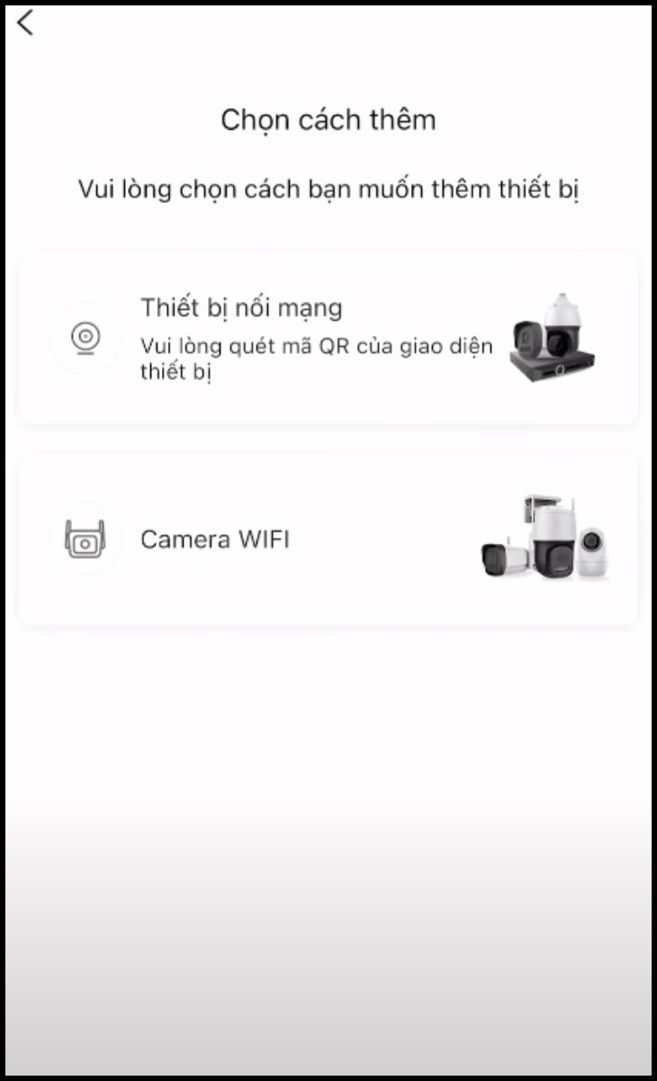 Thêm thiết bị vào danh sách trong app