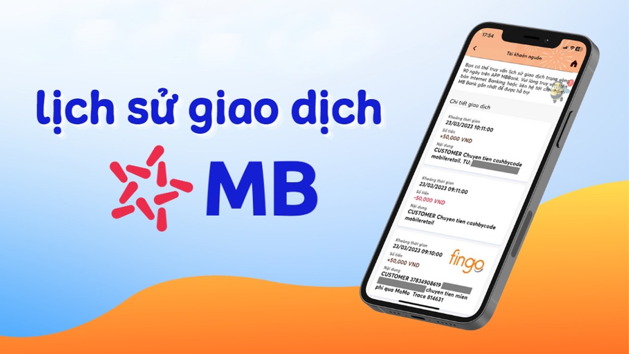 Cách xem lịch sử giao dịch MB Bank