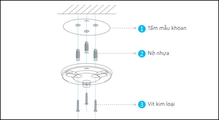 Lắp đặt đế camera