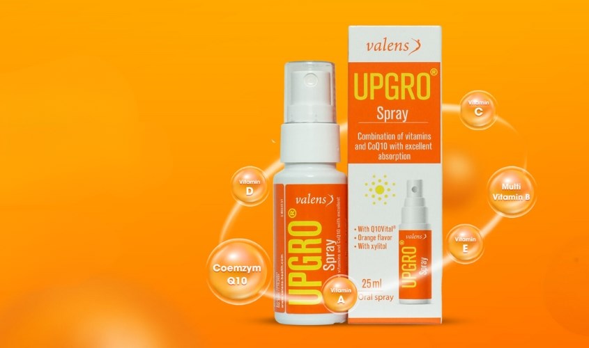 Lọ xịt Valens Upgro Multivitamin hỗ trợ tăng sức đề kháng 25 ml (từ 6 tháng)
