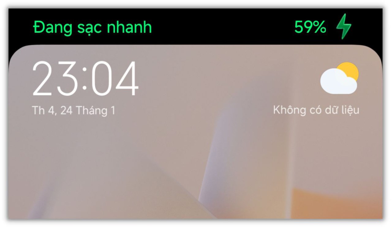 Đây là hiệu ứng thông báo khi mình cắm sạc điện thoại trên Xiaomi HyperOS.