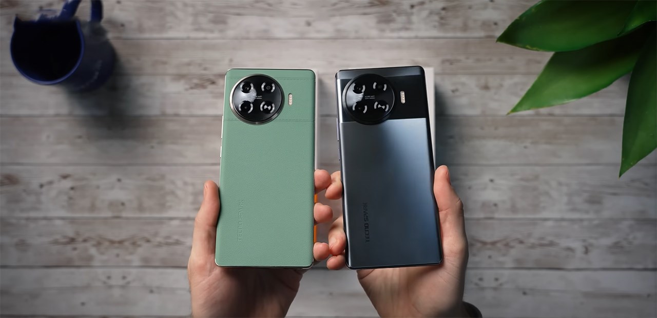 Tecno Spark 20 Pro+ sở hữu thiết kế bo cong mềm mại. Nguồn: The Tech Chap.