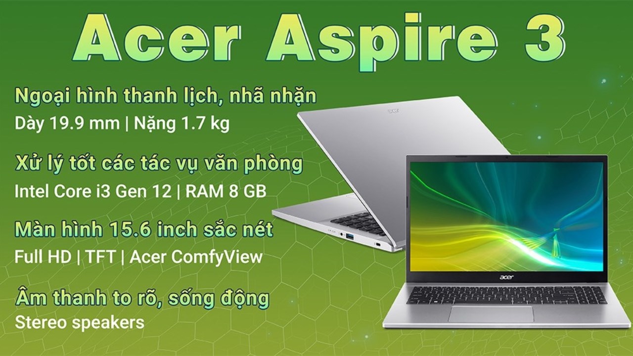 Laptop đang xả hàng tại Thế Giới Di Động cực đáng mua: Acer Aspire 3 A315 59 314F.