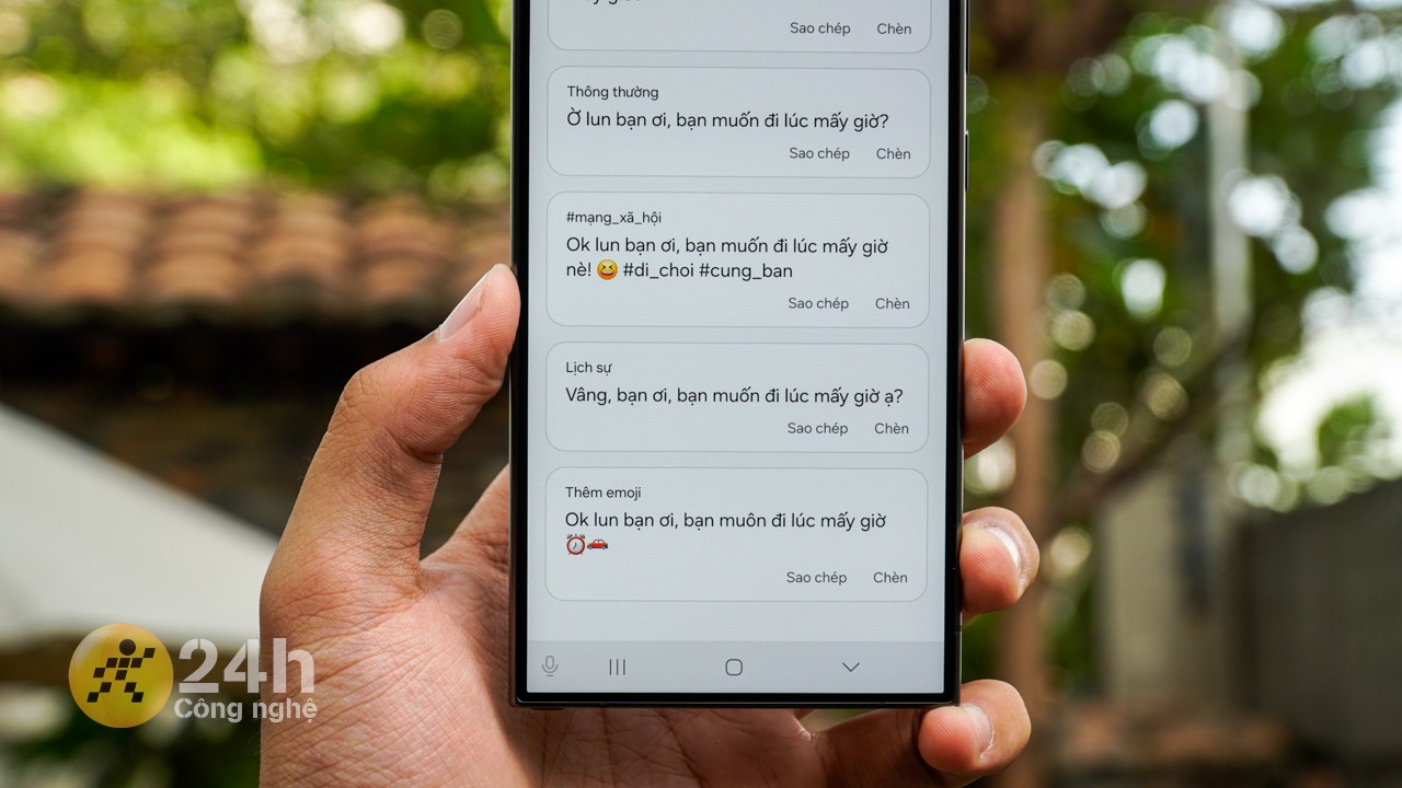 Đây là một tính năng rát hữu ích cho những ai không quá hoạt ngôn.