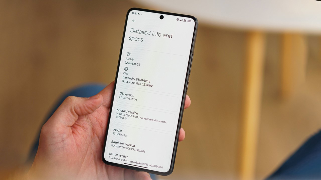 Các thông số cấu hình POCO X6 Pro Các thông số cấu hình POCO X6 Pro