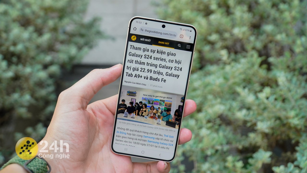 Galaxy S24 với Exynos 2400 cho trải nghiệm sử dụng tốt.