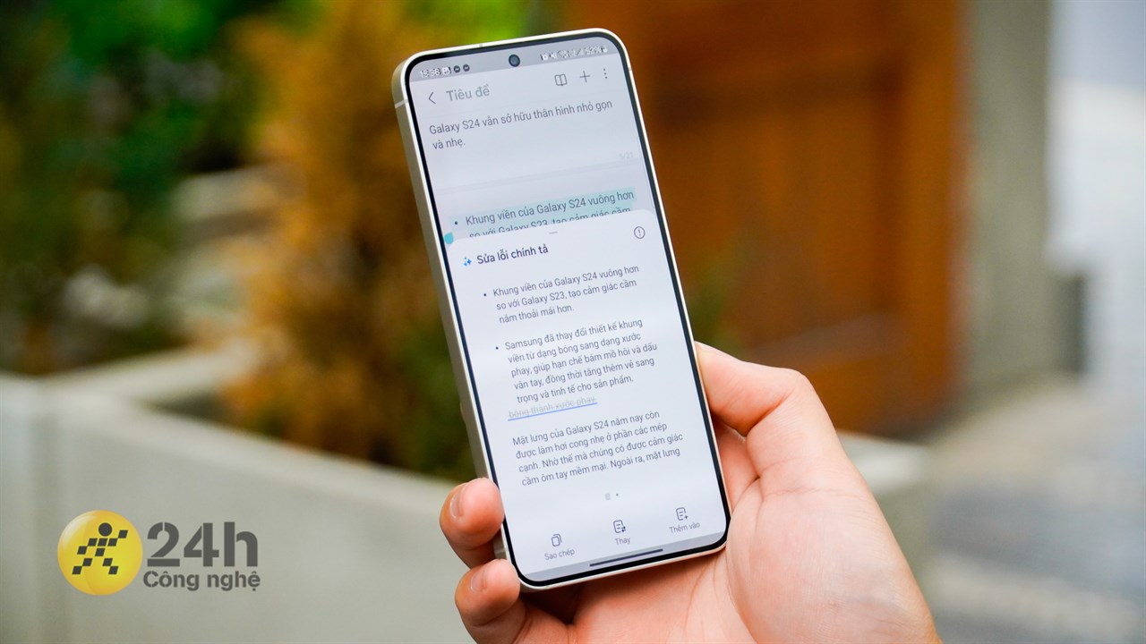 Galaxy S24 AI còn có nhiều tính năng tiện ích khác như: Trợ lý chat AI, sửa lỗi chính tả,.. để bạn sử dụng.