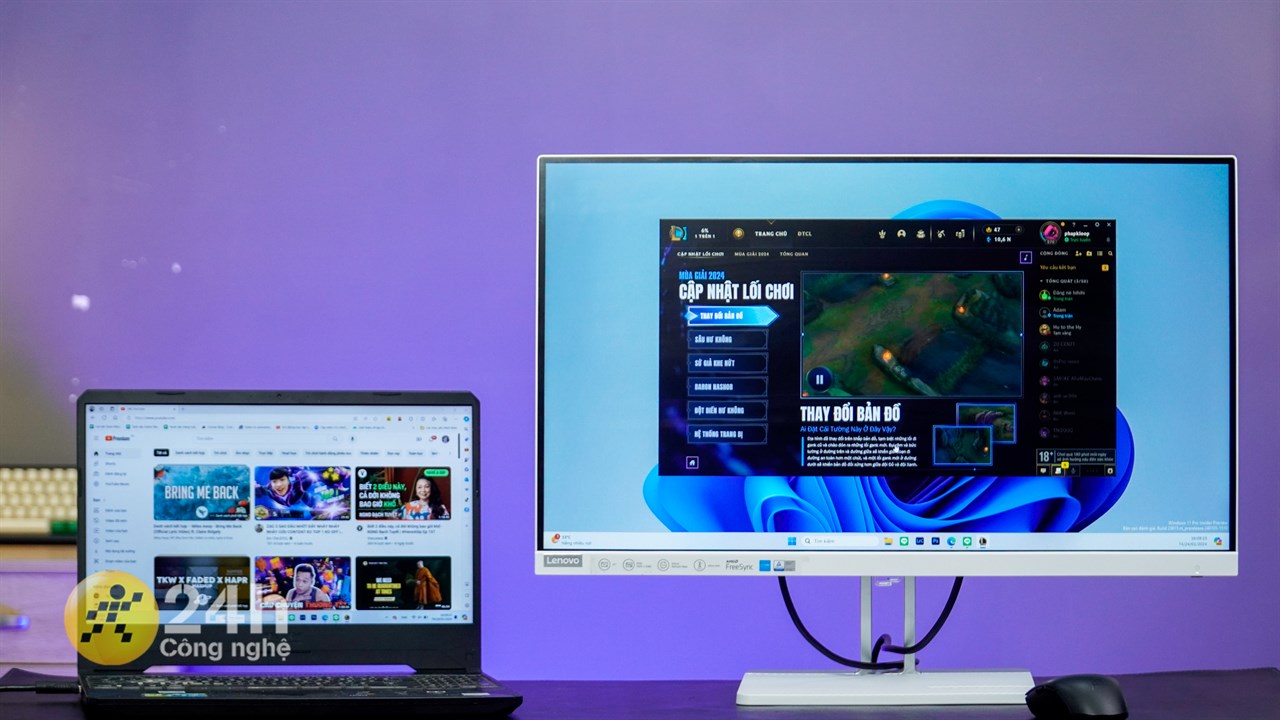 Mình cũng có thể chiến game mượt mà trên Lenovo L27e-40 nhờ tần số quét màn hình cao.