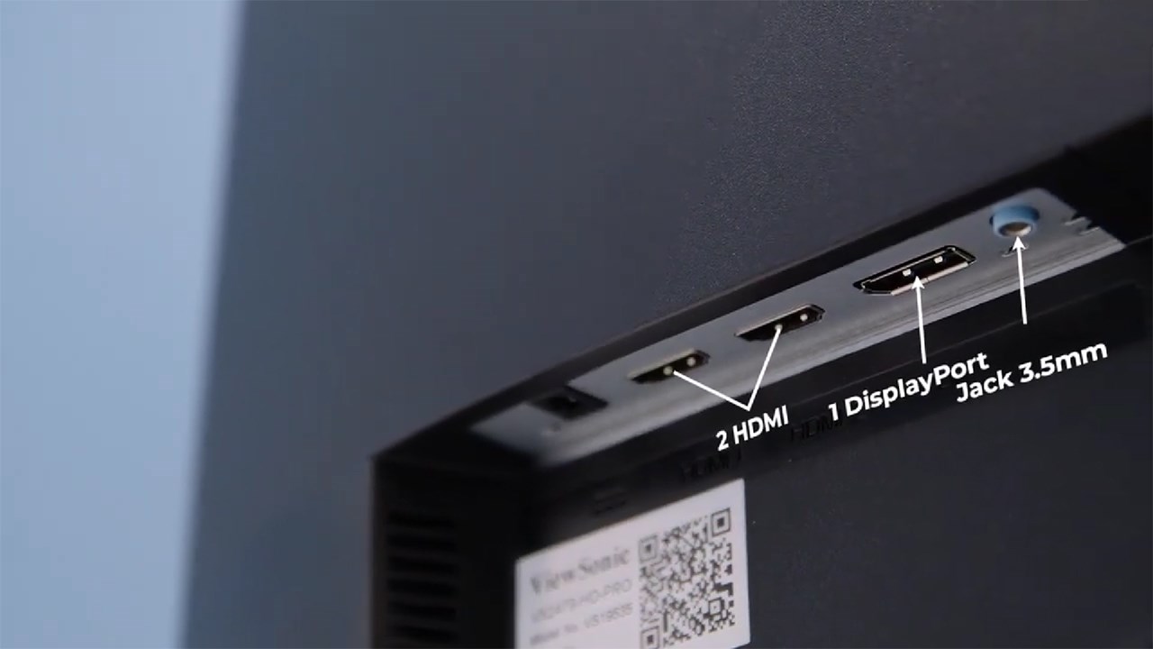 Màn hình Viewsonic VX2479-HD-PRO có nhiều cổng kết nối cần thiết.