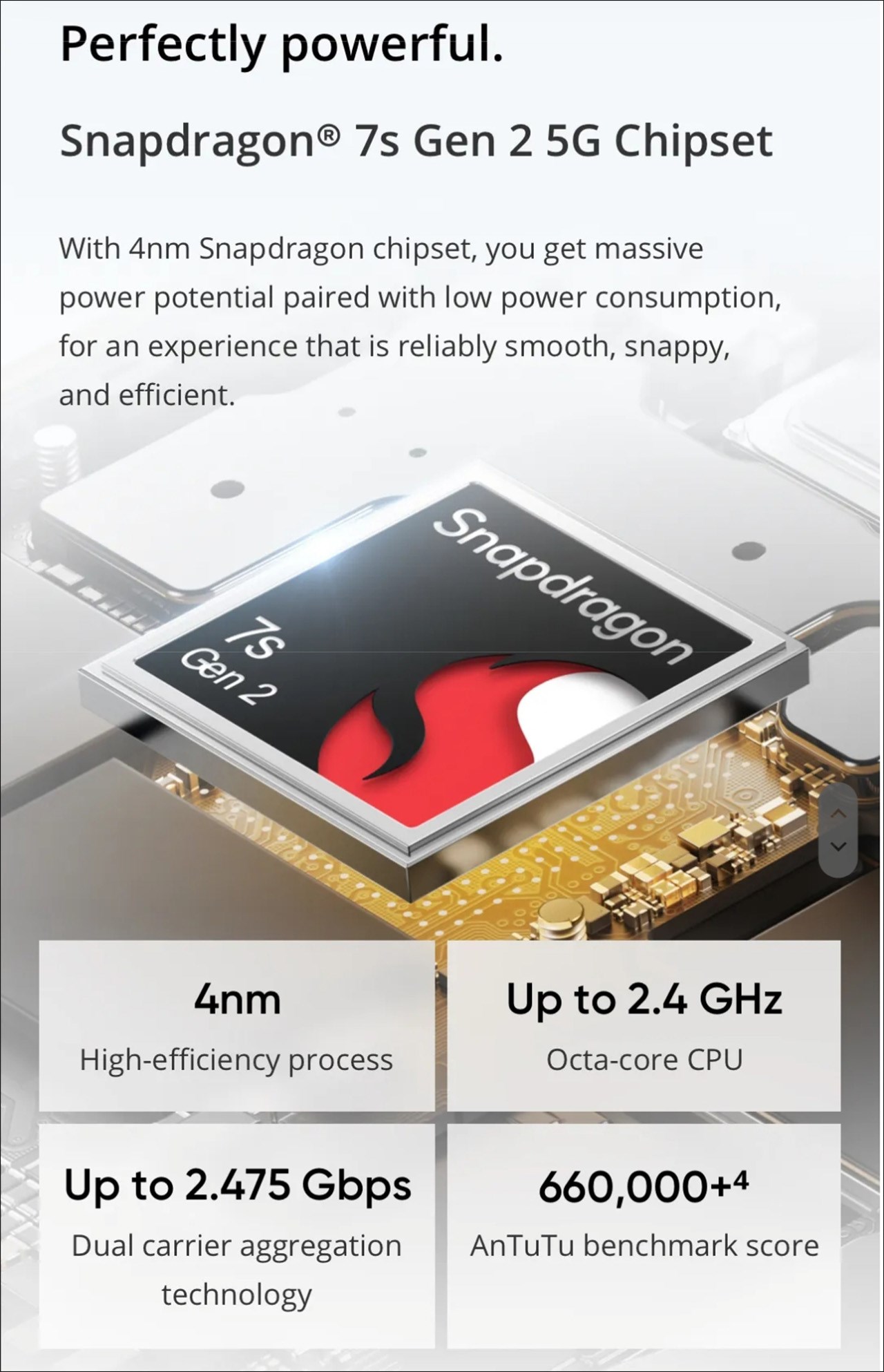 realme 12 Pro Plus được trang bị vi xử lý Snapdragon 7s Gen 2 realme 12 Pro Plus được trang bị vi xử lý Snapdragon 7s Gen 2