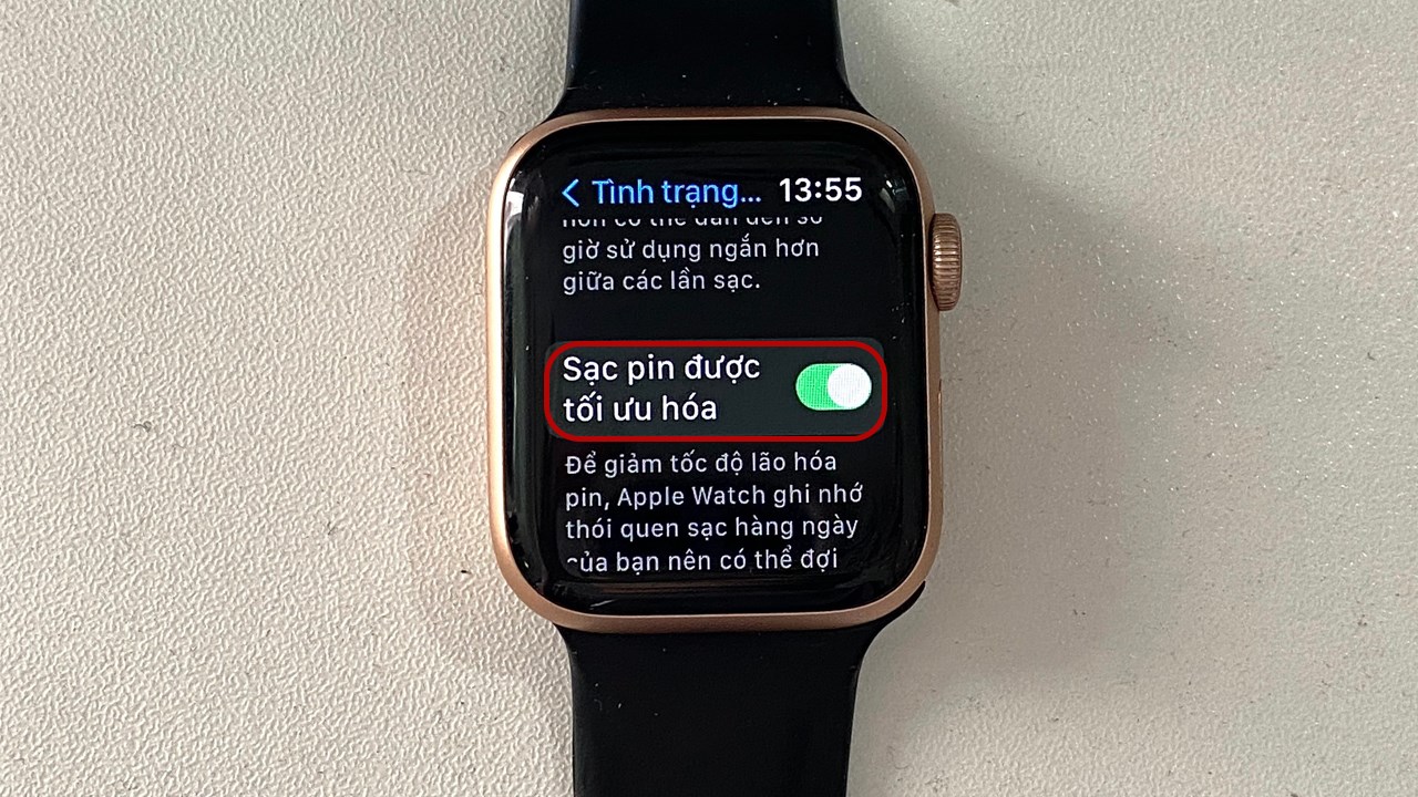 Apple Watch chỉ sạc được 80