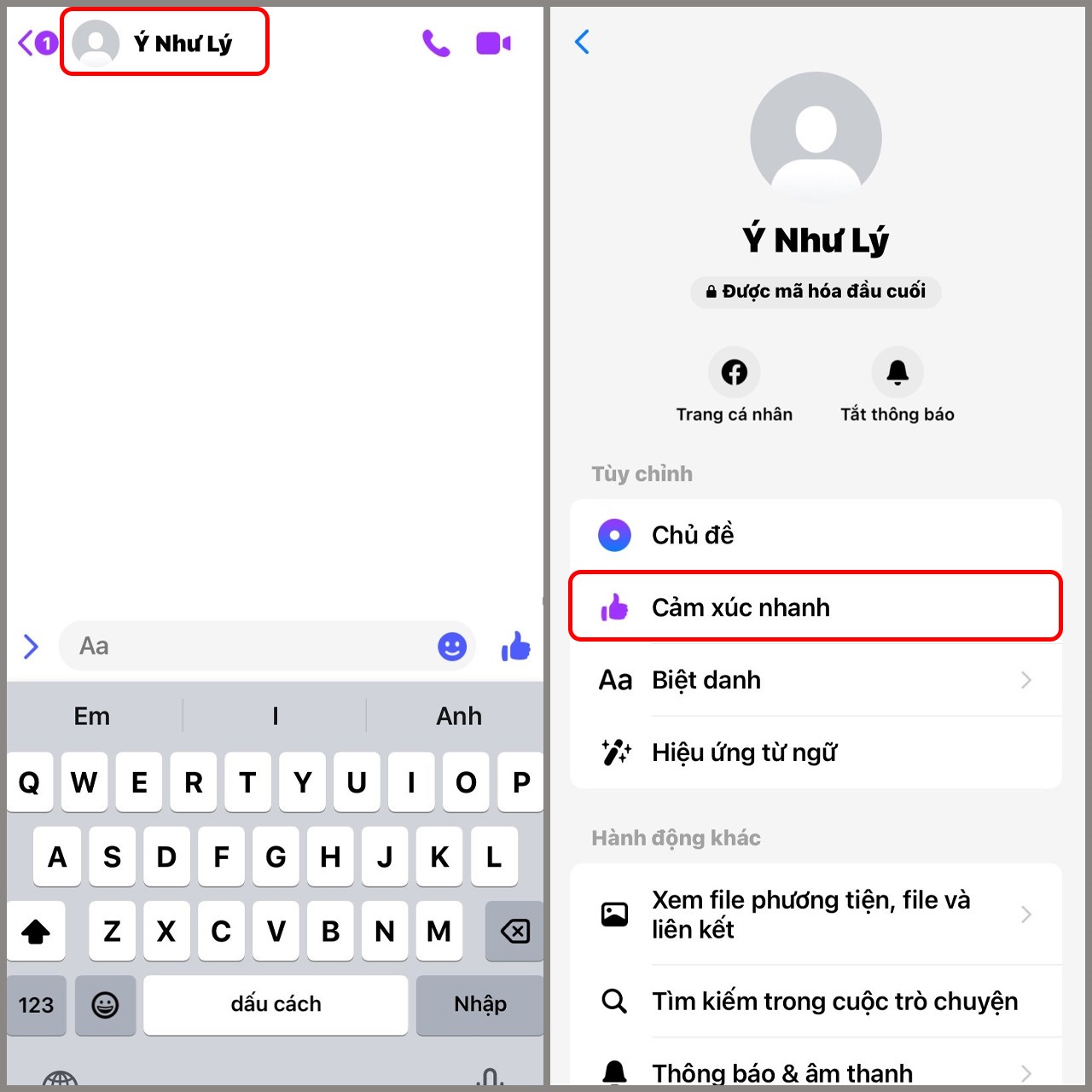 Cách đổi biểu tượng cảm xúc trên Messenger