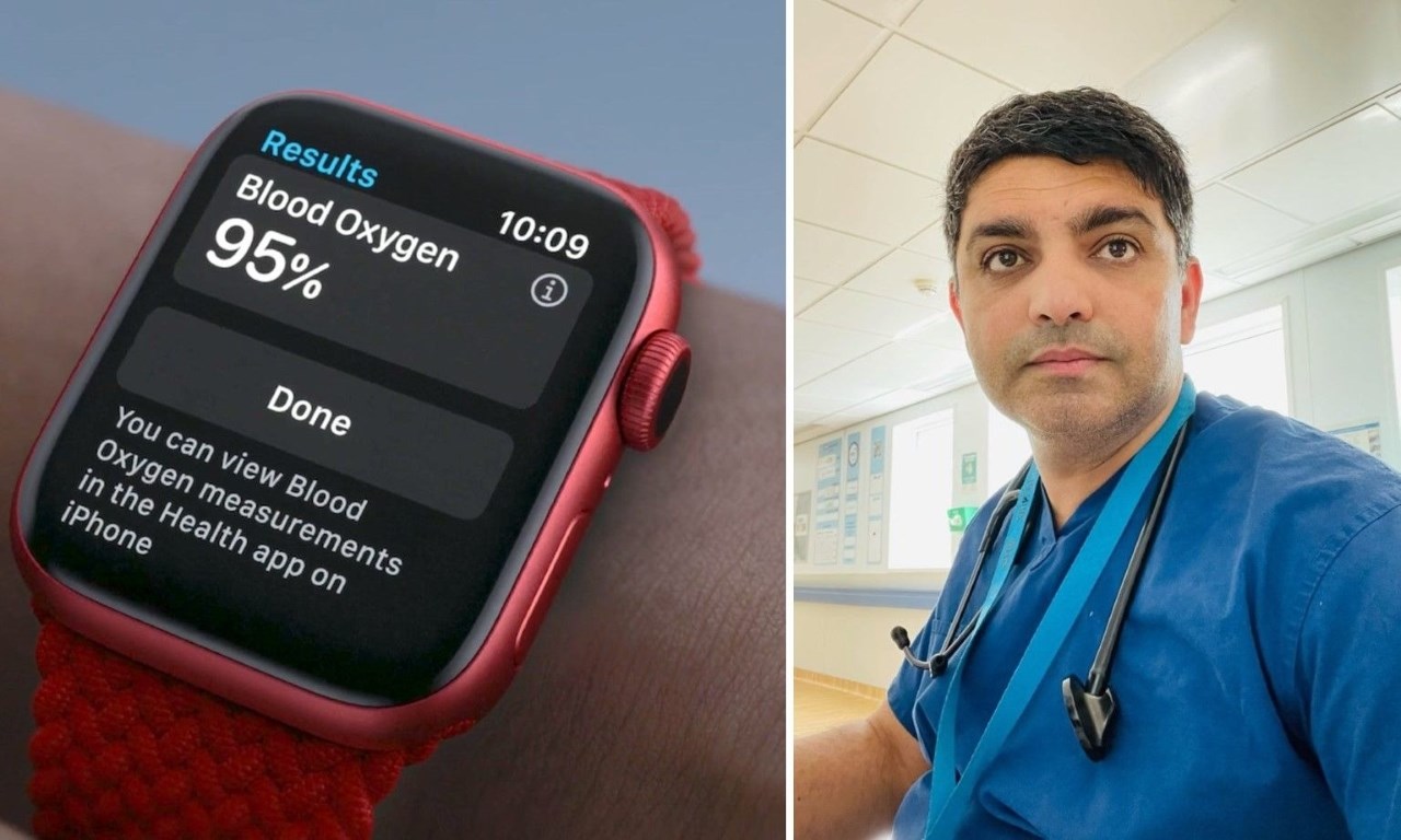 Bác sĩ Rashid Diaz đã sử dụng Apple Watch để theo dõi mức độ oxy trong máu của người phụ nữ bị bệnh Bác sĩ Rashid Diaz đã sử dụng Apple Watch để theo dõi mức độ oxy trong máu của người phụ nữ bị bệnh