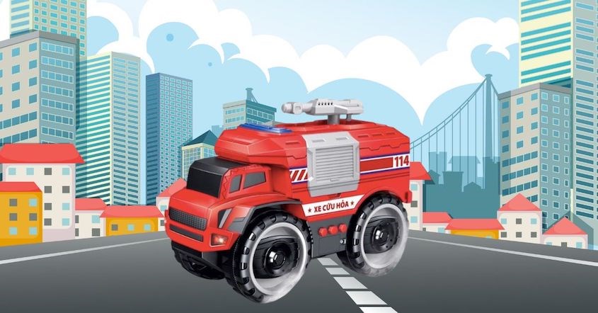 Đồ chơi xe cứu hỏa Duka SF832334 Đồ chơi xe cứu hỏa Duka SF832334