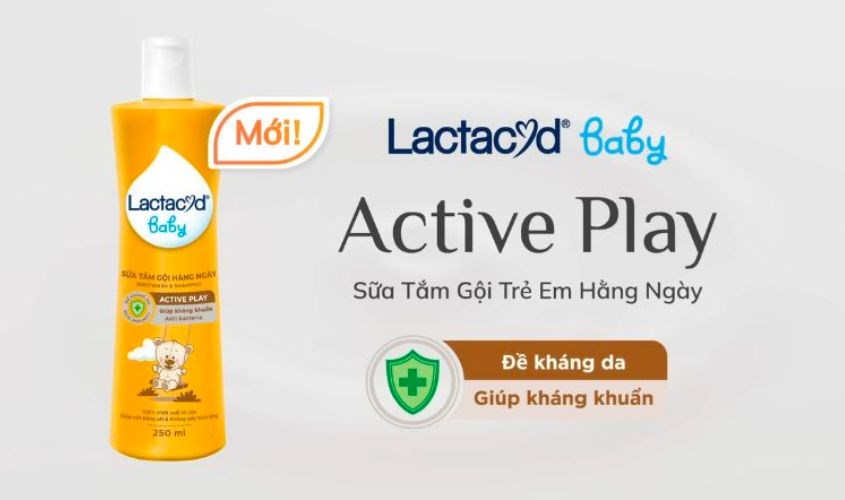 Sữa tắm & gội 2in1 cho bé Lactacyd Active Play hương tự nhiên 250 ml (từ 1 tuổi)
