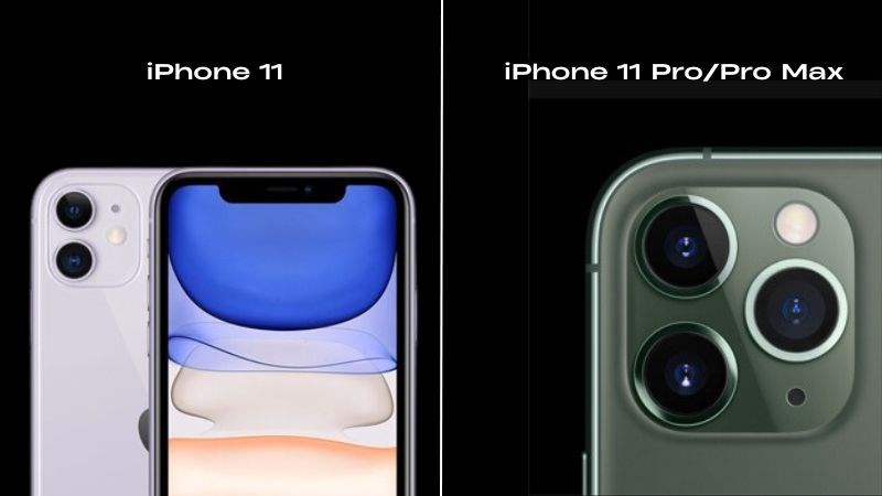 Sự khác biệt về số lượng camera giữa iPhone 11 và iPhone 11 Pro/Pro Max