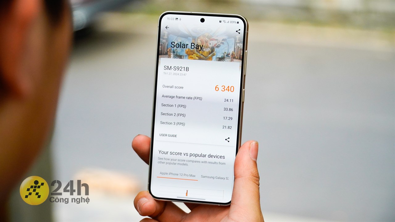 Galaxy S24 đạt được những điểm số tốt khi mình chấm điểm.