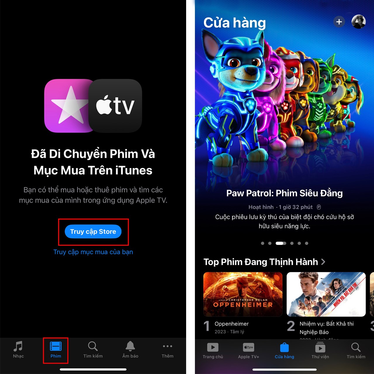 Cách mua phim trên Apple TV bằng iTunes Store 