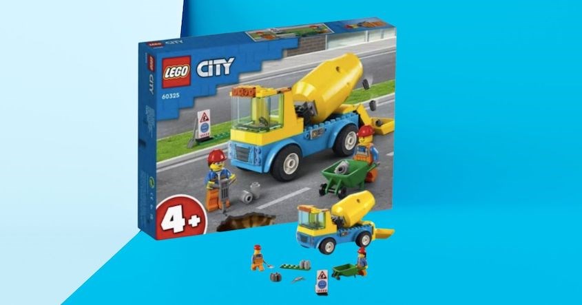 Đồ chơi lắp ráp Lego xe trộn xi măng nhiều màu sắc 85 chi tiết