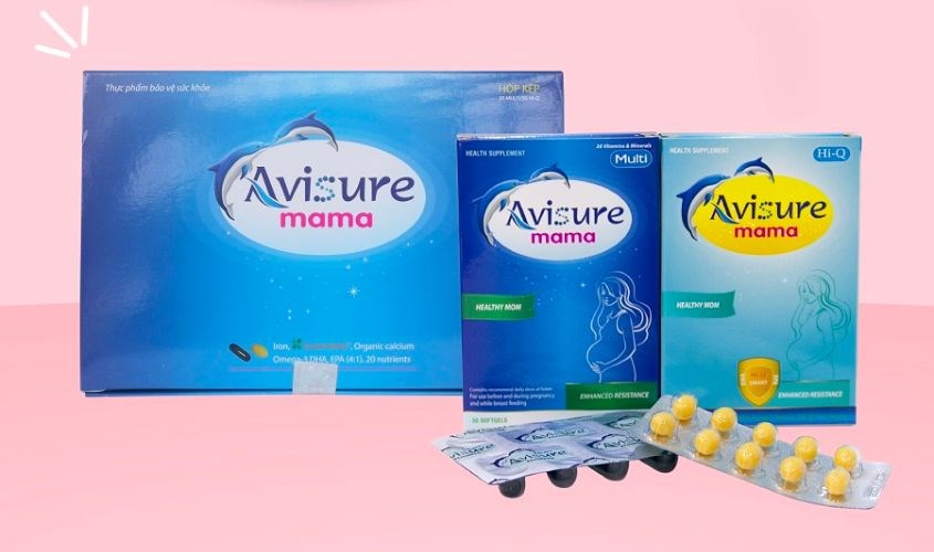Bộ 2 hộp viên uống Avisure mama bổ sung vitamin và khoáng chất 60 viên