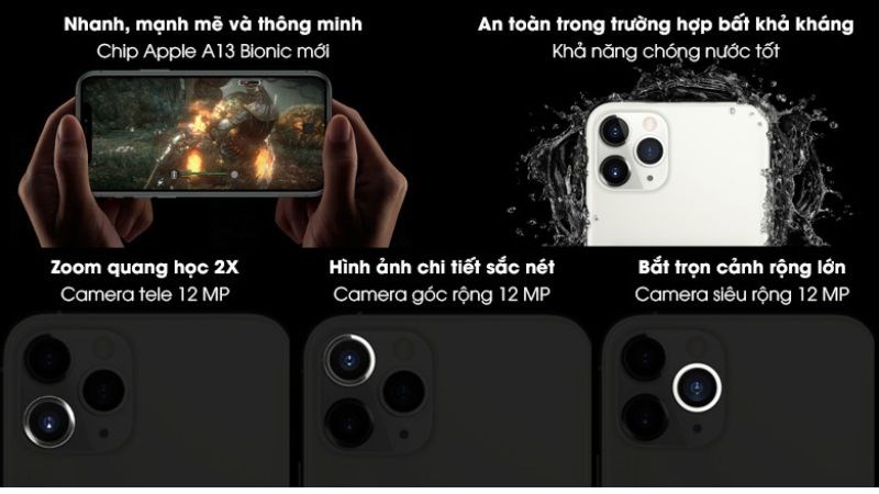 iPhone 11 Pro Max c&oacute; nhiều sự cải tiến về camera, con chip, v&agrave; chuẩn chống nước