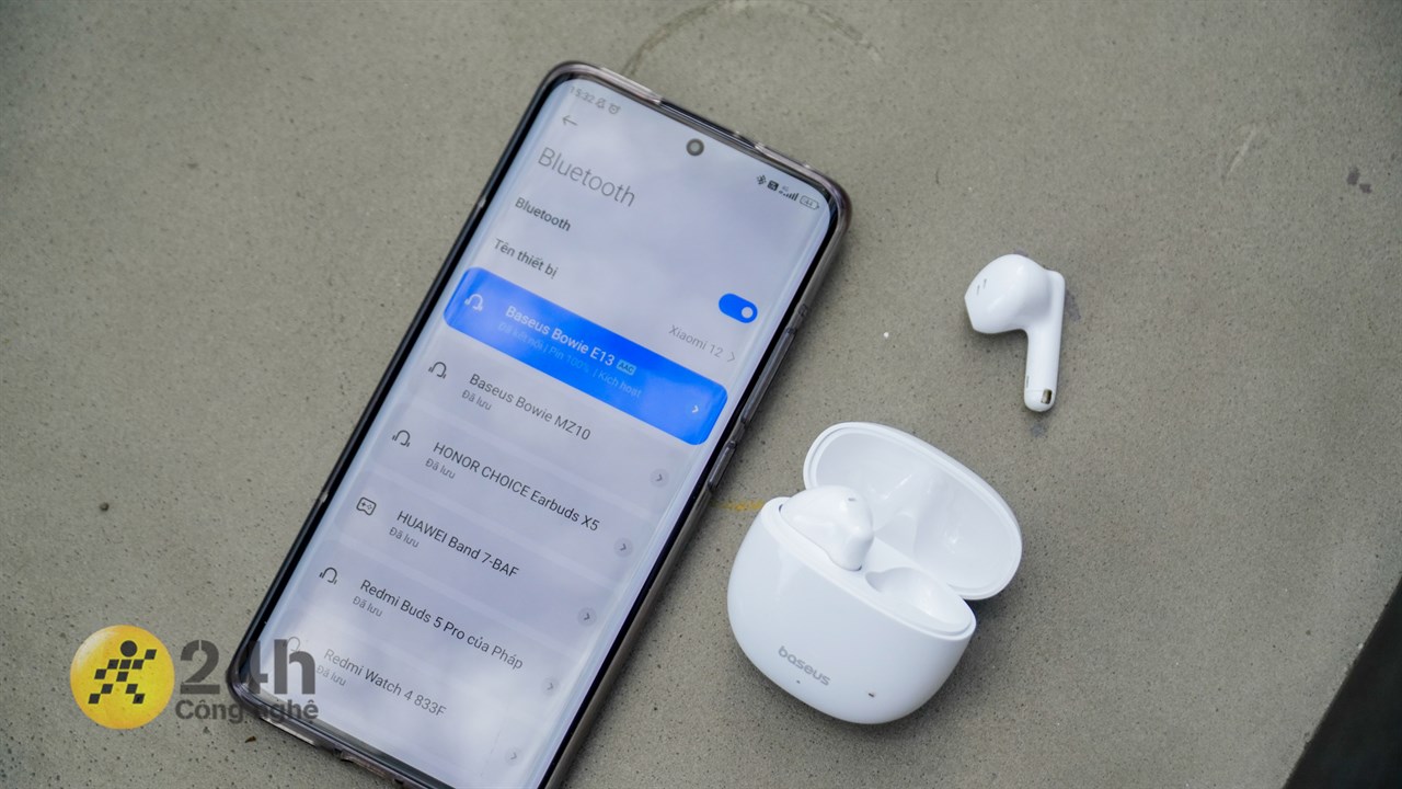 Baseus Bowie E13 sử dụng chuẩn kết nối Bluetooth 5.3 hiện đại nhưng không có ứng dụng đi kèm.