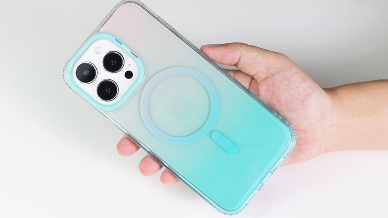 Ốp lưng MagSafe iPhone 15 Pro Max Nhựa cứng viền dẻo TGVIS GRACE NEON Chính hãng