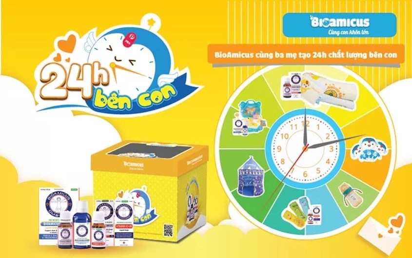 Tích luỹ hoá đơn BioAmicus để rinh ngay hộp quà 24h bên con