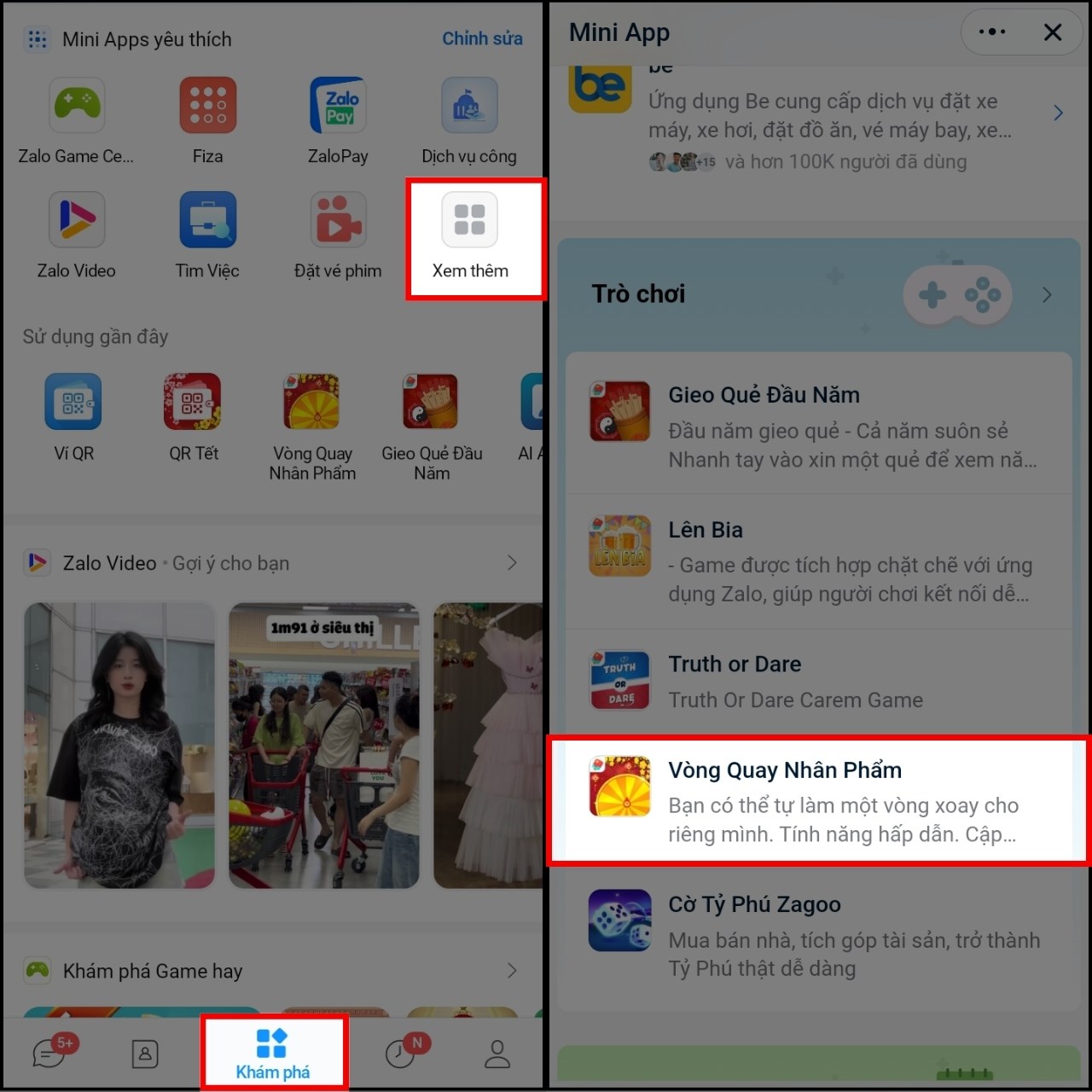Cách chơi vòng quay nhân phẩm trên Zalo Cách chơi vòng quay nhân phẩm trên Zalo