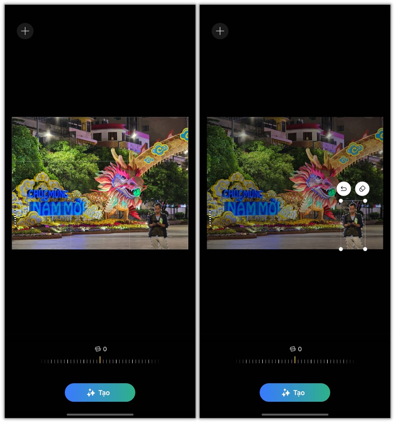 Khi vào Trợ lý chỉnh ảnh AI chuyên nghiệp, mình chỉ cần lựa chọn chủ thể muốn xóa trong ảnh.