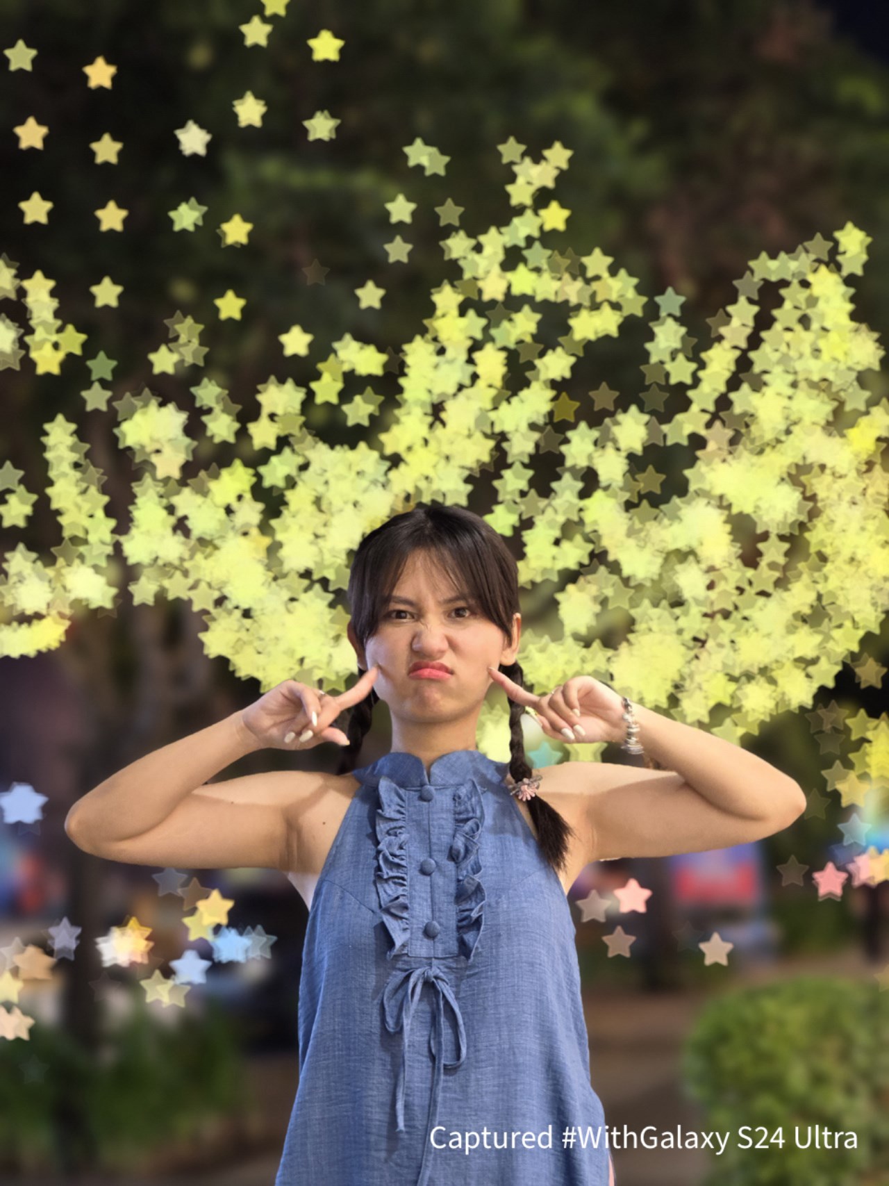 Với Trợ lý chỉnh ảnh AI chuyên nghiệp, mình có thể chỉnh hiệu ứng bokeh thành hình dạng ngôi sao.