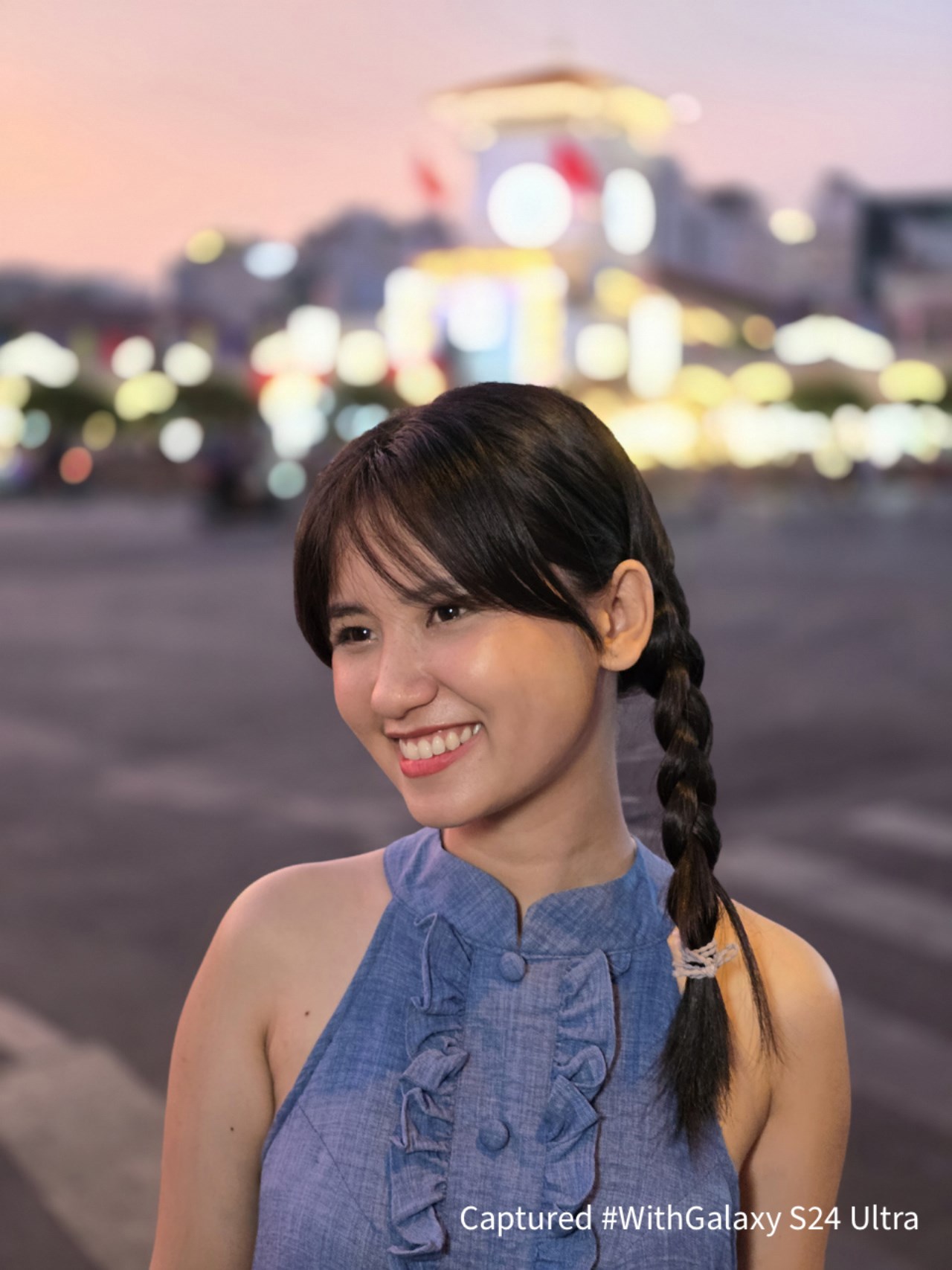 Ảnh chụp mức zoom 5x trong điều kiện thiếu sáng từ camera tele của Galaxy S24 Ultra.