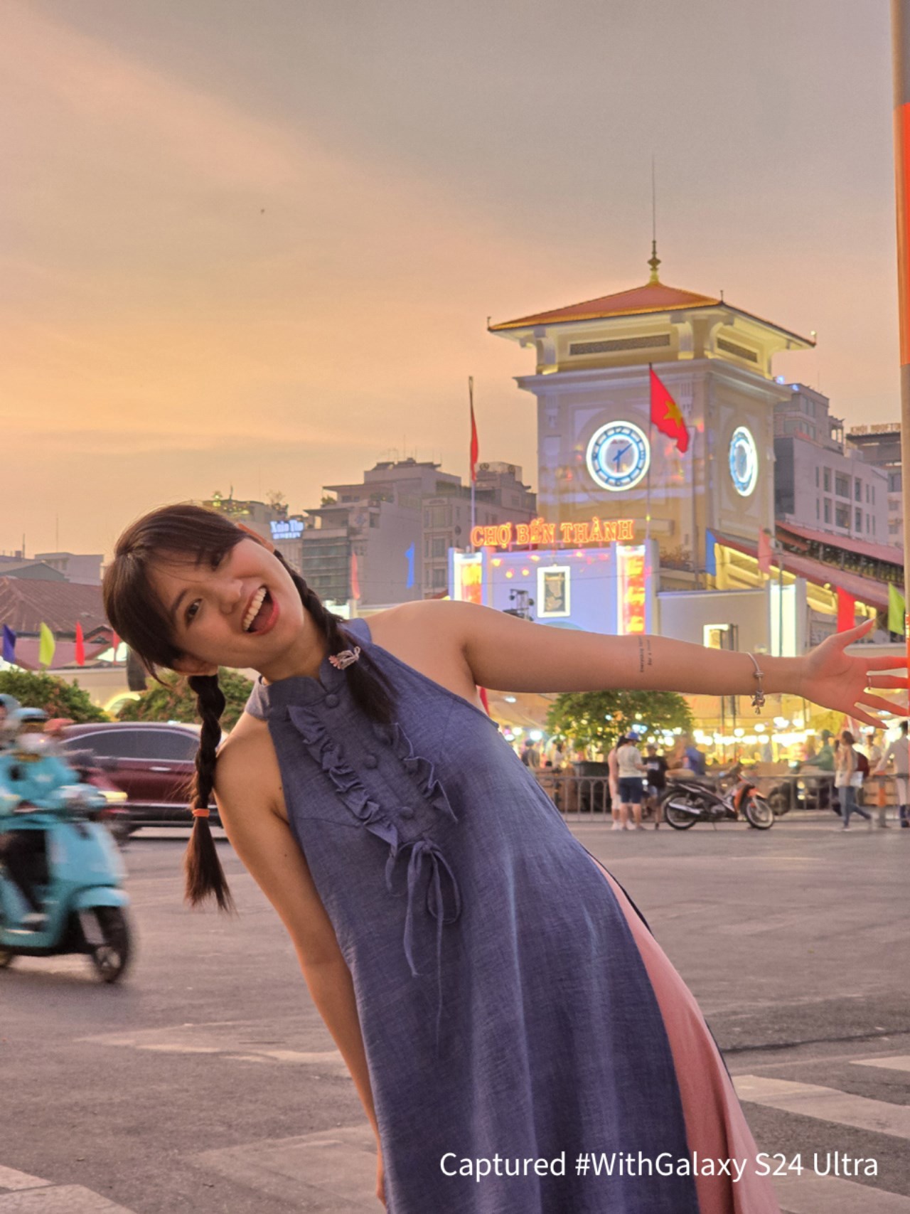 Ảnh chụp mức zoom 3x trong điều kiện thiếu sáng từ camera tele của Galaxy S24 Ultra.