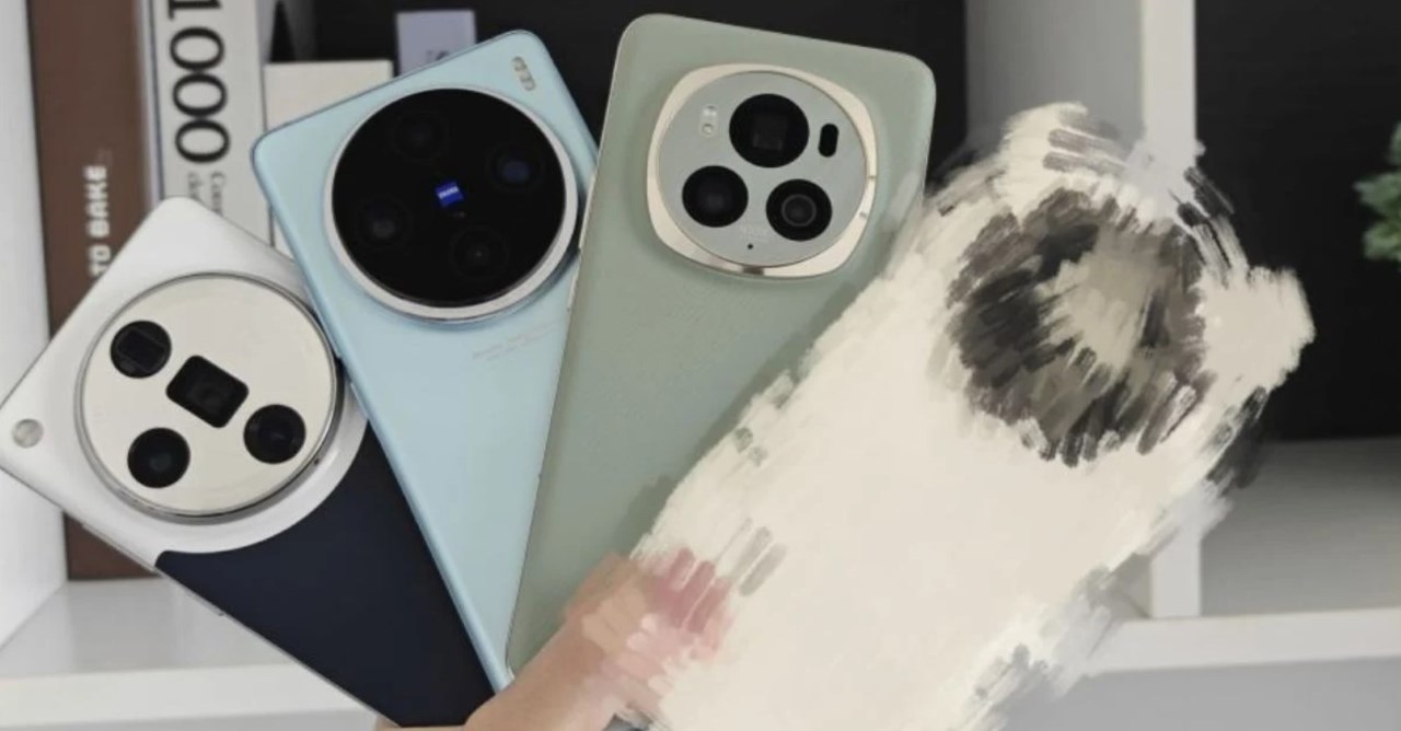 Xiaomi 14 Ultra được cho là sản phẩm được làm mờ ở ngoài cùng bên phải