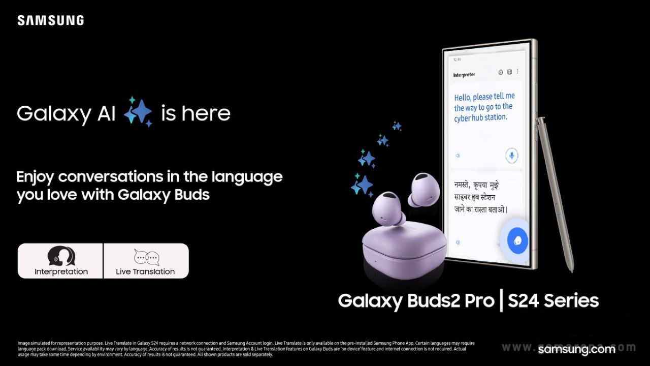 Tính năng Dịch trực tiếp cuộc gọi của Galaxy AI sẽ được phổ cập trên tai nghe Galaxy Buds2 Pro