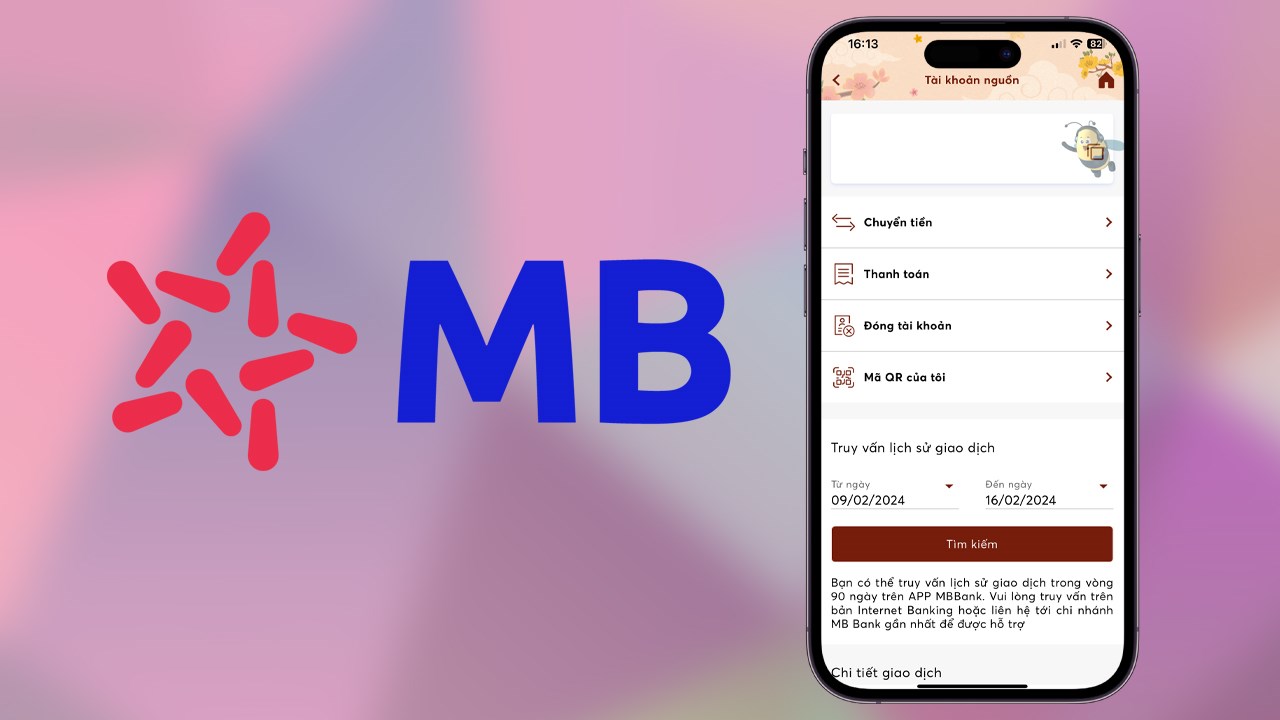 Cách xem lịch sử giao dịch MB Bank