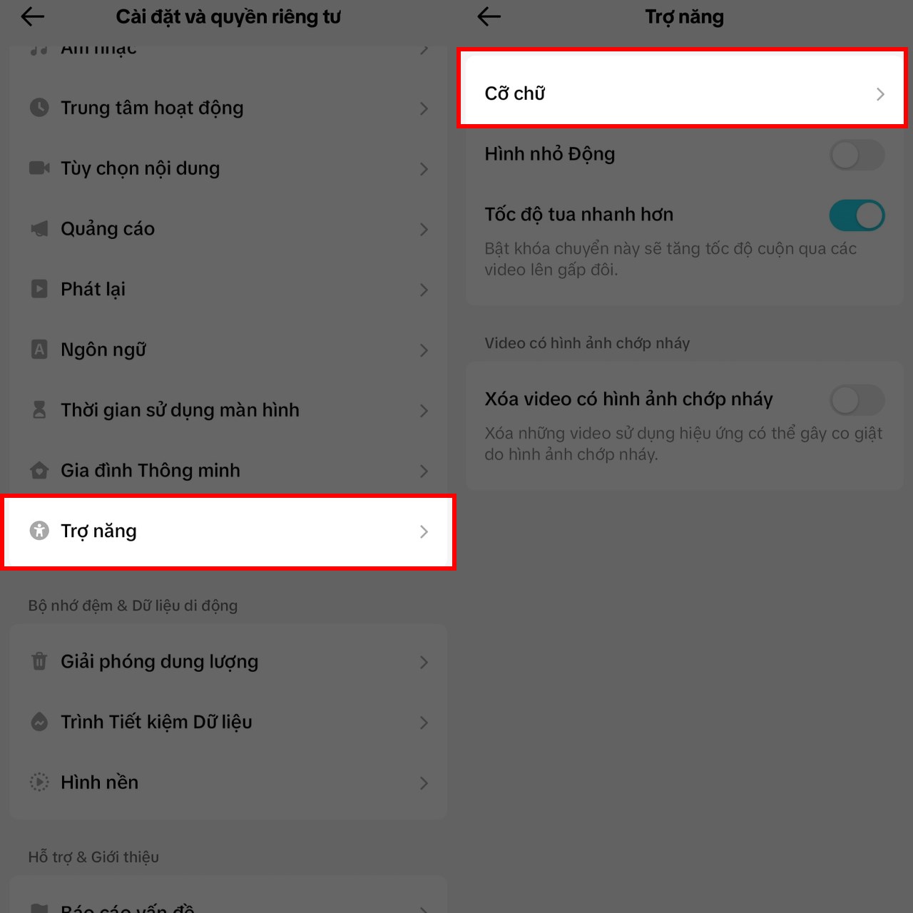 Hướng dẫn cách chỉnh cỡ chữ hiển thị trên TikTok