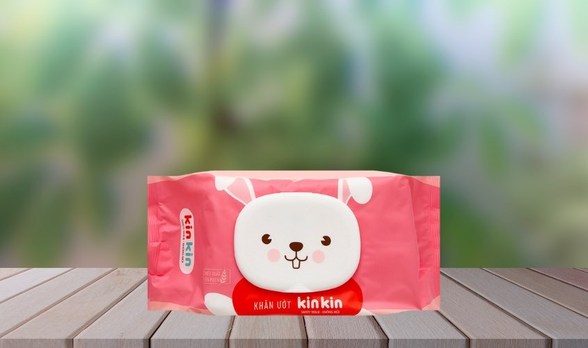 Khăn ướt Kin Kin không mùi gói 100 miếng - Màu ngẫu nhiên