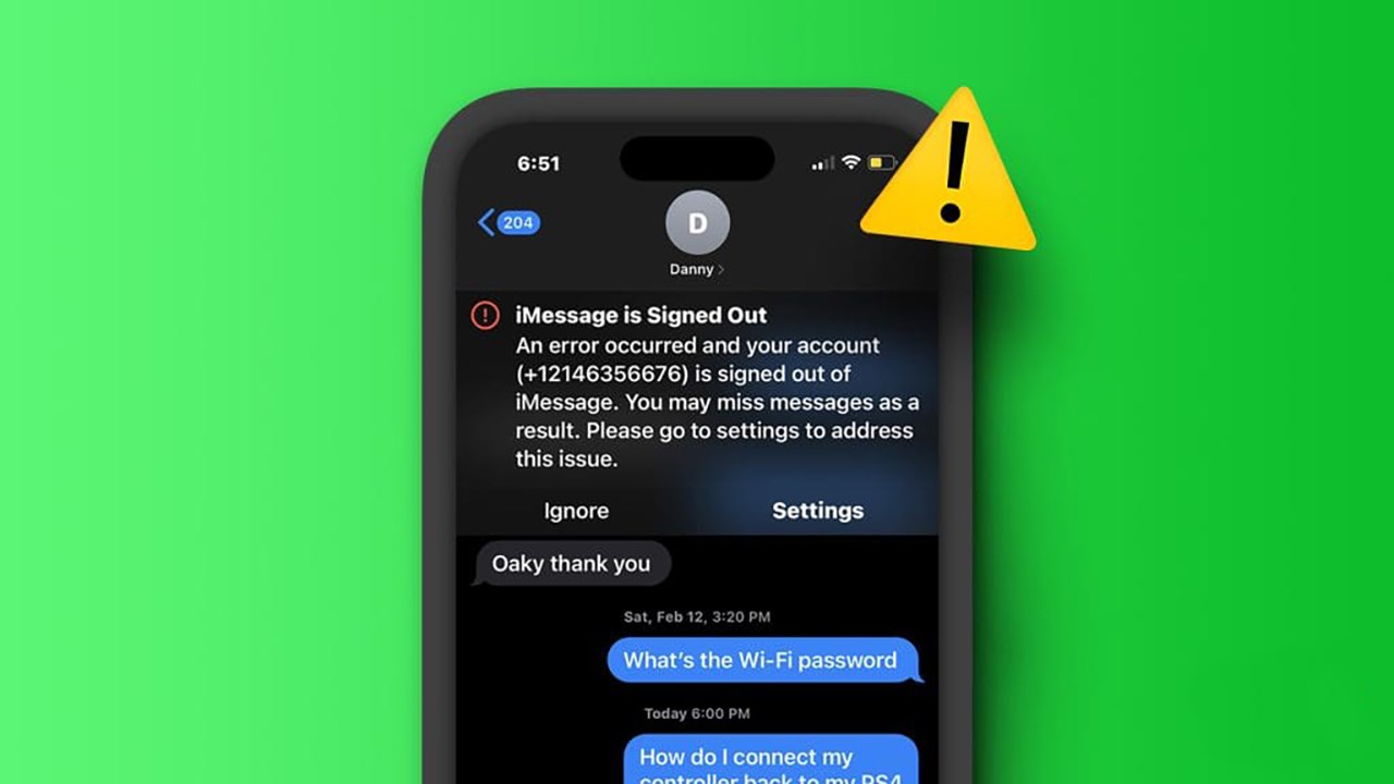 Cách sửa lỗi “iMessage is Signed Out” trên iPhone