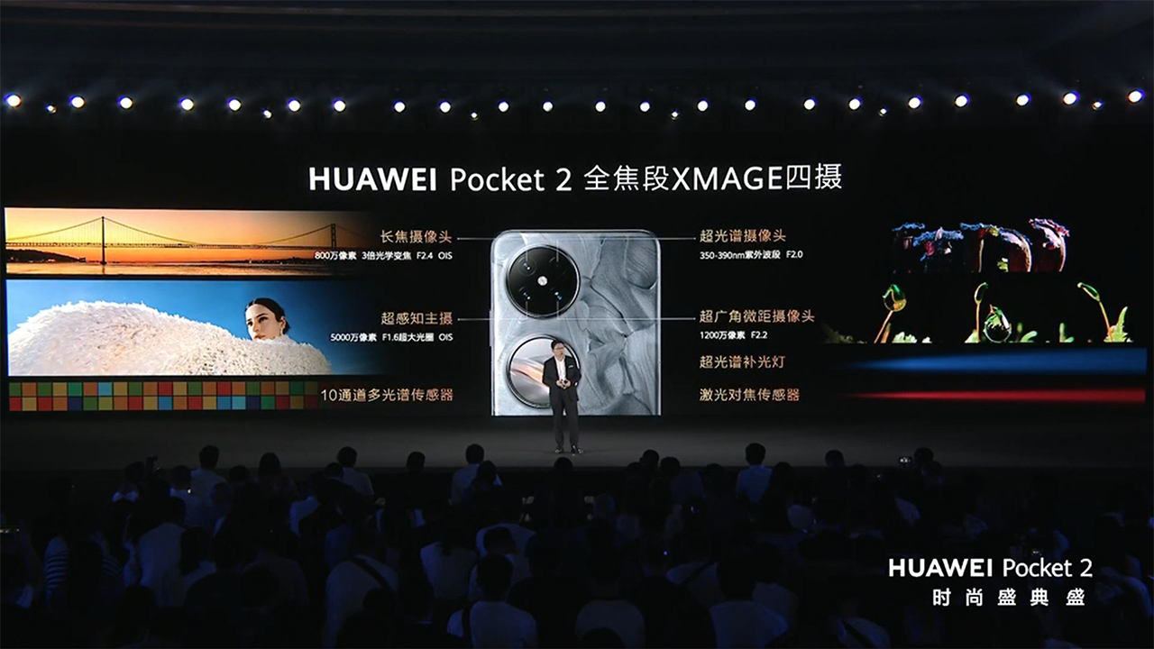 Huawei Pocket 2 còn được trang bị hệ thống camera xịn sò. Nguồn: Huawei..