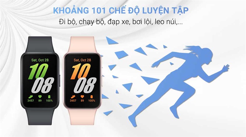 Samsung Galaxy Fit3 sở hữu viên pin 208 mAh giúp người dùng thoải mái sử dụng